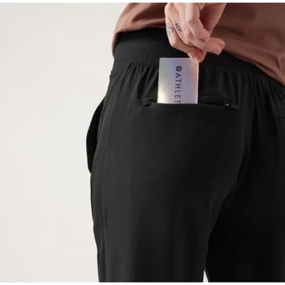 ATHLETA Brooklyn Pants Size 14p Stretch Mid Rise Ankle Crop 7/8 Black Casual - Picture 3 of 11